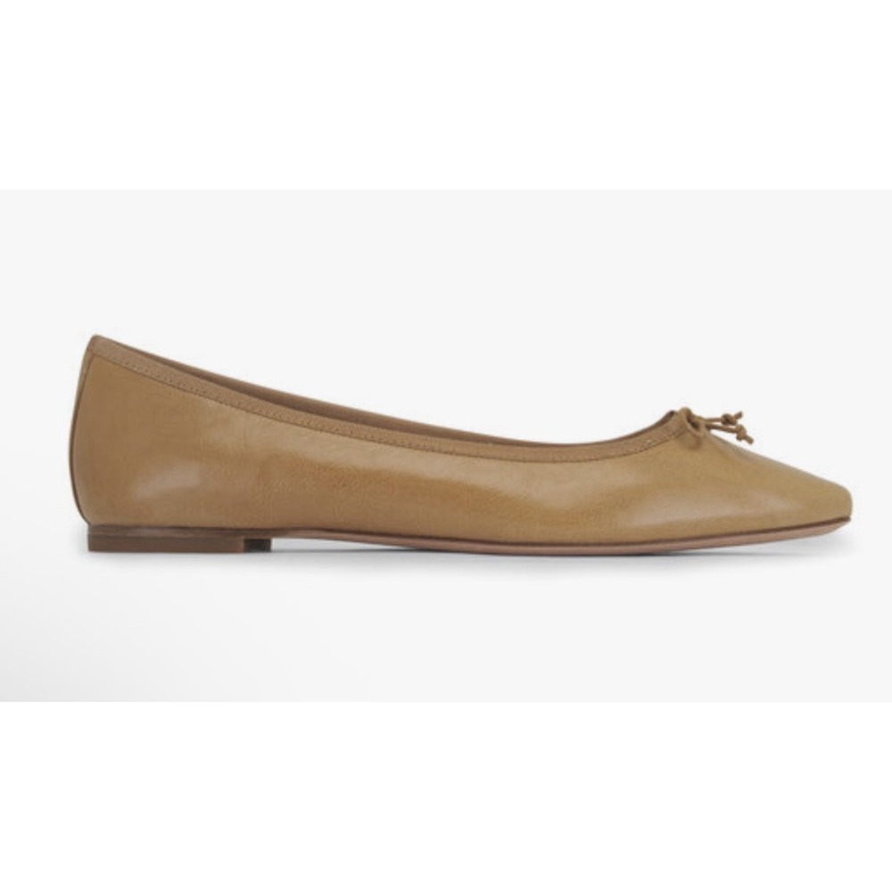 VERONICA BEARD Catherine Natural Leather Ballet Flat Womens 9 Medium Minimalist - Picture 3 of 12